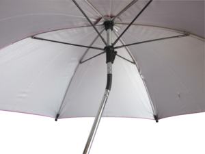 17 इंच * 6k बैंगनी रंग चांदी लेपित स्टील फ्रेम Uv सुरक्षा समायोज्य टिल्ट बेबी स्टलर छाता नया डिजाइन ओएम/ओडम - Product Image 4