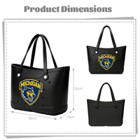 Sac à bandoulière léger en EVA de couleur unie, sac à main polyvalent à large ouverture, durable, imperméable, grand sac fourre-tout de 15 pouces pour usage quotidien
