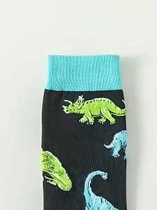 Chaussettes imprimées de dessins animés Triceratops Diplodocus pour hommes, chaussettes de <span class=keywords><strong>dinosaure</strong></span> créatives et personnalisées - Product Image 5