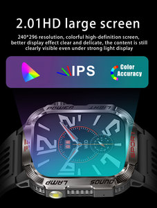 Montre connectée Ht29, nouveau modèle, appels Bluetooth, surveillance de la santé, capteurs de pression légère et d'altitude ; contrôle par application tactile ; IP68 - Product Image 6