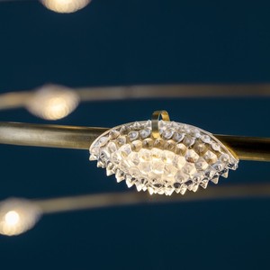 Lustre sphérique moderne en métal doré LED 220V, plafonnier rond pour salon, villa à plafond haut - Product Image 5