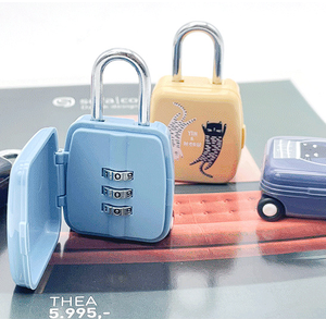 Cadenas à combinaison en forme de valise Serrure à mot de passe à 3 chiffres pour bagage Casque Panier - Product Image 6