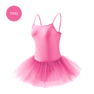 مرحلة زي الرقص الفتيات كشكش كم الباليه اللباس الرقص توتو متنورة ملابس الرقص التدريب - Product Image 4