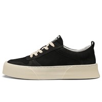 Chaussures de sport décontractées pour hommes, toutes saisons, respirantes, anti-odeurs, en PU, à lacets, couleur unie, style coréen, semelle épaisse en caoutchouc
