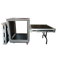 Flight case en aluminium personnalisable 4U 6U 12U pour équipement d'éclairage de scène, valises de transport portables en aluminium avec racks pour amplificateurs