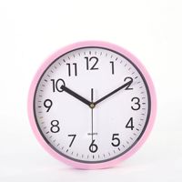 Meilleur prix, horloge murale circulaire classique, bon marché, à aiguilles mécaniques, en plastique, traditionnelle, pour cadeau