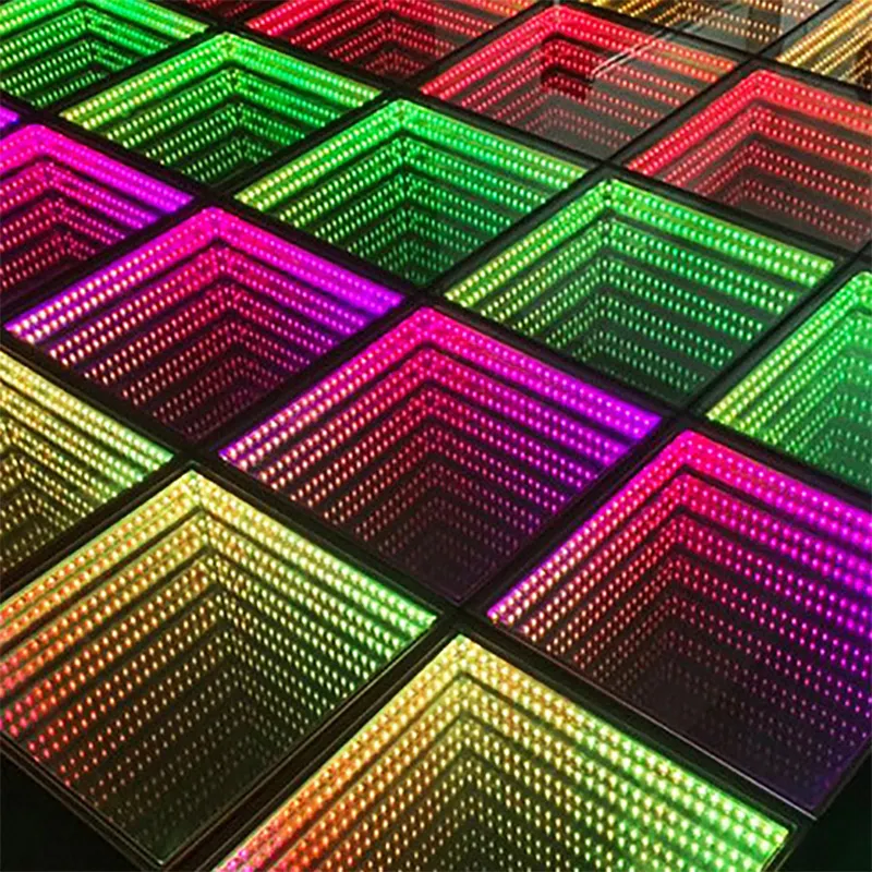 2024 panel lantai dansa tanpa batas 3D lampu lantai LED lantai kualitas tinggi mudah diatur