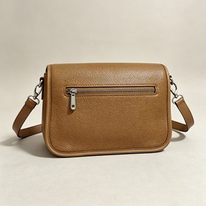 Retro Pebbled Texture Shoulder Bag Adjustable Strap Silver Buckle Multi Pocket Daily Casual Single Shoulder <b>Purse</b> - Product Image 6