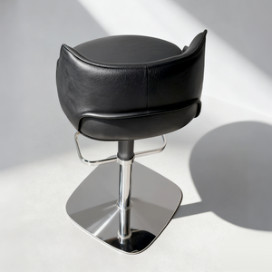 Adjustable <b>Leather</b> Upholstered Swivel <b>Bar</b> <b>Stools</b> for Kitchen Counter, Modern Counter - Product Image 4