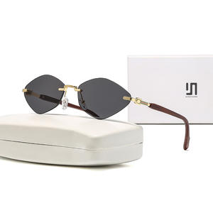 Nuevas Gafas de Sol Cat Eye para Mujer, Montura Metálica Sin Marco, Protección UV400, Lentes Degradadas Tipo 3, Número de Pieza 6092 - Product Image 4