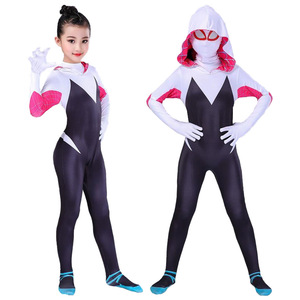 Costume de cosplay Gwen Spider-Man pour enfants de 8 à 13 ans, en polyester et soie de lait, tenue de jeu de rôle anime, été 2025 - Product Image 1