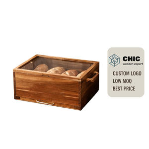 Caja <span class=keywords><strong>de</strong></span> Pan <span class=keywords><strong>de</strong></span> Madera <span class=keywords><strong>de</strong></span> Acacia 100% Sólida con <span class=keywords><strong>Tabla</strong></span> <span class=keywords><strong>de</strong></span> <span class=keywords><strong>Cortar</strong></span> Integrada, Puerta con Ventana Transparente, <span class=keywords><strong>para</strong></span> <span class=keywords><strong>Encimera</strong></span> <span class=keywords><strong>de</strong></span> Cocina Estilo Rústico - Product Image 1