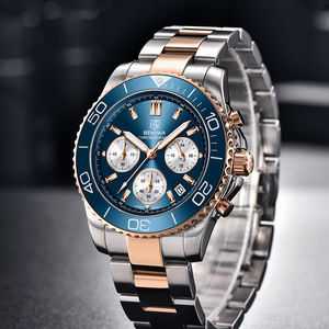 Benyar Men's Chronograph Watch Stainless Steel Japan Movement Water Resistant 10 Bar S002 - Product Image 3