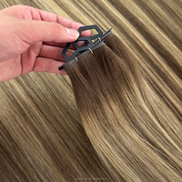 Extensions de cheveux humains vierges européens russes, fines, invisibles, Genius Single Weft, lisses