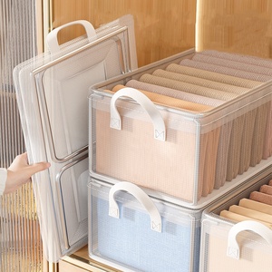 Placard tiroir organisateurs stockage avec poignées garde-robe vêtements organisateur plié Jean pantalon compartiments pliable tiroir organiser - Product Image 5