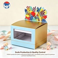 Boîte en papier avec fenêtre transparente, logo personnalisé, impression colorée, emballage pour petits jouets, petite boîte cadeau