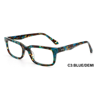 Montures de lunettes en acétate rectangle d'inspiration vintage Lunettes de vue unisexes à la mode pour la vente en gros