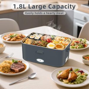 2026 New Arrival Dishwasher Safe Fast Heating Heatable Logo Custom Leak-Proof Silicone Seal Stainless Steel Electric <b>Lunch</b> <b>Box</b> - Product Image 3