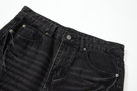 Nouveauté Jeans Bootcut Clean Fit pour Hommes Style Américain Jambes Évasées Denim Pantalons Rétro Effet Délavé Casual Pantalons pour Hommes