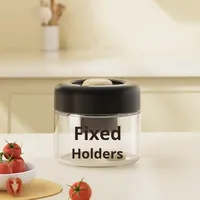 Pot de stockage sous vide en verre personnalisé Design moderne pour le stockage étanche à l'humidité des grains de café, du thé et des écorces de mandarine pour le camping
