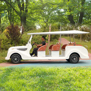 Voiturette de club classique électrique à 8 places de style ancien pour les villas et les hôtels de villégiature, utilisation touristique, voiturette vintage - Product Image 5