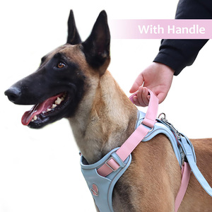 Direkt vom Hersteller Veganes PU-Leder Hundegeschirr mit Griff Reflektierendes Weiches Netzpolsterung Anti-Zug-Design Individuelles Logo Haustiergeschirr - Product Image 4
