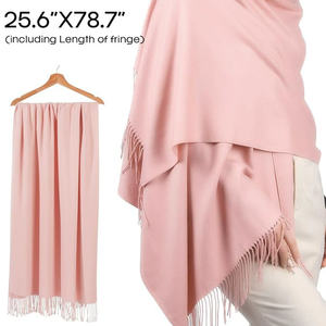 Khăn choàng len acrylic 100% mùa thu đông, tua rua, thiết kế khoét lỗ, kiểu trễ vai, tay dài, không kèm dây lưng - Product Image 4