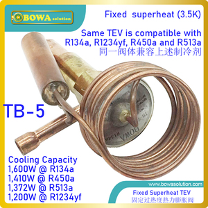 TB-5MC 1.6kw R134a TX (valvola di espansione termostatica) consente di fluire solo una quantità specificata di refrigerante in base alla domanda - Product Image 3