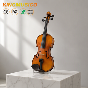 <span class=keywords><strong>Violon</strong></span> acoustique 4/4 en épicéa, dos en érable flammé, touche en ébène, cordier en fibre de carbone, archet à crins de cheval, avec étui pour étudiants - Product Image 1