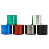 Broyeur manuel pour tabac en métal, avec 4 couches, logo personnalisé, OEM/ODM, 40mm 50mm 55mm 63mm 75mm, vente en gros