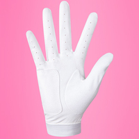 Logo personnalisé rose blanc dames billard Golf Sport demi doigt gants gants de vélo gants de vélo pour les femmes