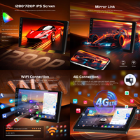 Autoradio Podofo 9 pouces 8+128G 8 cœurs 2.0GHz, Carplay sans fil, Android Auto, 48EQ, WIFI&4G LTE FM/AM/RDS OEM ODM