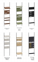 Étagère murale réglable en métal de type panneau perforé, du sol au plafond, pour entrée et salon, vente en gros, directement de l'usine