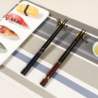 Ensemble de baguettes en bois à motif de dragon classique, 23 cm, 2 paires, boîte, écologique, pour les affaires, certifié LFGB