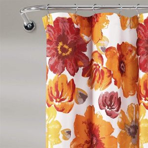 Leah Bohemian Floral <b>Shower</b> <b>Curtain</b> <b>Yellow</b> Gray Watercolor Botanical PVC 3D Design Home Decor Bathroom <b>Shower</b> <b>Curtains</b> in Stock - Product Image 2