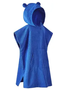 Custom Impresso cartoon quick dry swim Beach Poncho Hooded Toalha Surf kids Bath Hooded Toalha