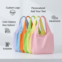 Tas Tote Kanvas Polos Warna-warni JOYSUN, Ramah Lingkungan, Dapat Digunakan Kembali, Tas Tangan Kanvas, Logo Custom, Tas Belanja Kanvas DIY