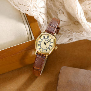 นาฬิกานักเรียนรูปทรงกระบอกขนาดเล็กสไตล์โรมันย้อนยุคนาฬิกาควอทซ์หนังแท้ลายไม้ไผ่มูลค่าสูง - Product Image 6