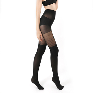 Collants transparents pour <span class=keywords><strong>femmes</strong></span> avec un design découpé <span class=keywords><strong>en</strong></span> nœud papillon, taille haute, extensibles, chauds, collants sexy à la mode - Product Image 2