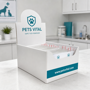 Expositor Personalizado para Eliminador <span class=keywords><strong>de</strong></span> Pulgas para Mascotas con Laminado Brillante o Mate - Product Image 1