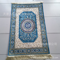 Tapis de prière musulman à motifs persans, vente directe d'usine chinoise, velours tissé or diamant, lavable, antibactérien, antidérapant