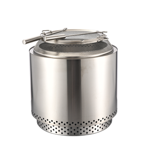 19 inç büyük taşınabilir paslanmaz çelik ateş çukuru dumansız açık bahçe/veranda ahşap yanan kamp sobası - Product Image 5