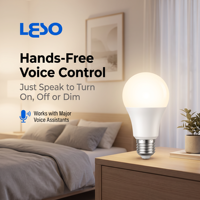 Ampoule LED intelligente 9W WiFi+BLE double mode 800LM dimmable, culot B22/E27/E14, pour usage domestique, compatible Tuya App, Alexa et Google
