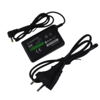 Tideseer Adaptor AC 5V Tahan Lama Pengisi Daya Dinding untuk Konsol Game PSP 1000 2000 3000 Colokan EU/US