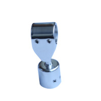 FOYO Factory Direct Capuchon supérieur à boule coulissante en acier inoxydable 316 pour tubes de 7/8" et 1", pivot réglable, quincaillerie marine pour bimini