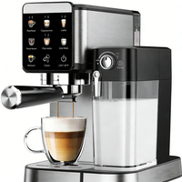 Anbo 2026, Fábrica OEM ODM, Cafetera Espresso Profesional con Sistema de Autolimpieza y Tanque de Leche