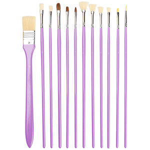 <span class=keywords><strong>Pinceau</strong></span> éventail en nylon à manche plat en bois LUOYA pour la peinture à l'huile et à l'acrylique - Product Image 1