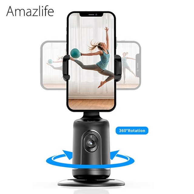 Portable 360 Degree Smart Follow Automatic Face Body Tracking Mobile Phone Mount Holders for Live Vlog