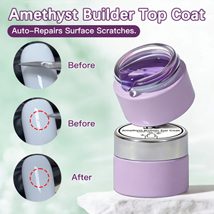 HS Private Label OEM Logo Personalizzato Barattolo da 15g Conforme UE Senza HEMA TPO Basso Contenuto MEHQ Gel Unghie Soak Off UV LED Amethyst <span class=keywords><strong>Builder</strong></span> Top Coat - Product Image 4