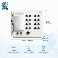 Cisco Switch Catalyst IE-3400H-16T-E Hochleistungs-IP67-Switch 16x 1G M12 X-Coded -40°C bis 75°C Wandmontage Lüfterloser Netzwerk-Essentials-Switch